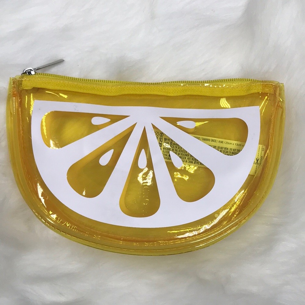 Lemon shaped makeup bag